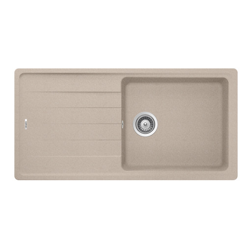 Chiuvetă bucătărie Schock Element D-100L Cristalite Sabbia 1000 x 500 mm, compozit granit, reversibilă, montare pe blat, nisip ELED100LSABB ELED100LSABB  imagine