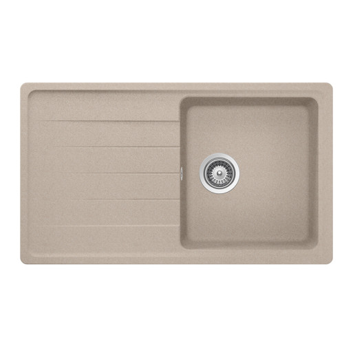 Chiuvetă bucătărie Schock Element D-100 Cristalite Sabbia 860 x 500 mm, compozit granit, reversibilă, montare pe blat, nisip ELED100SABB ELED100SABB  imagine