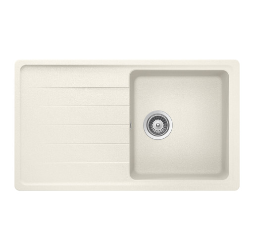 Chiuvetă bucătărie Schock Element D-100 Cristalite Vanilla 860 x 500 mm, compozit granit, reversibilă, montare pe blat, bej deschis ELED100VANI ELED100VANI imagine