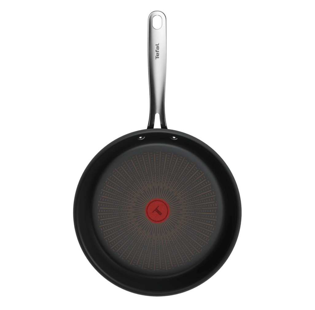 Tigaie Tefal Excellence+ G3300602, 28 cm, invelis antiaderent, tehnologie FUSIONCORE, Thermo-Signal™, maner nituit, aluminiu, inductie, negru -  Tefal G3300602 imagine 1
