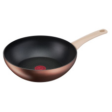 Tigaie wok Tefal Eco-Respect G2541902, 28 cm, aluminiu, înveliș antiaderent Titanium Pro, compatibil cu inducția, tehnologia Thermo-Signal™, bază Thermo-Fusion™, maro G2541902 imagine 27173