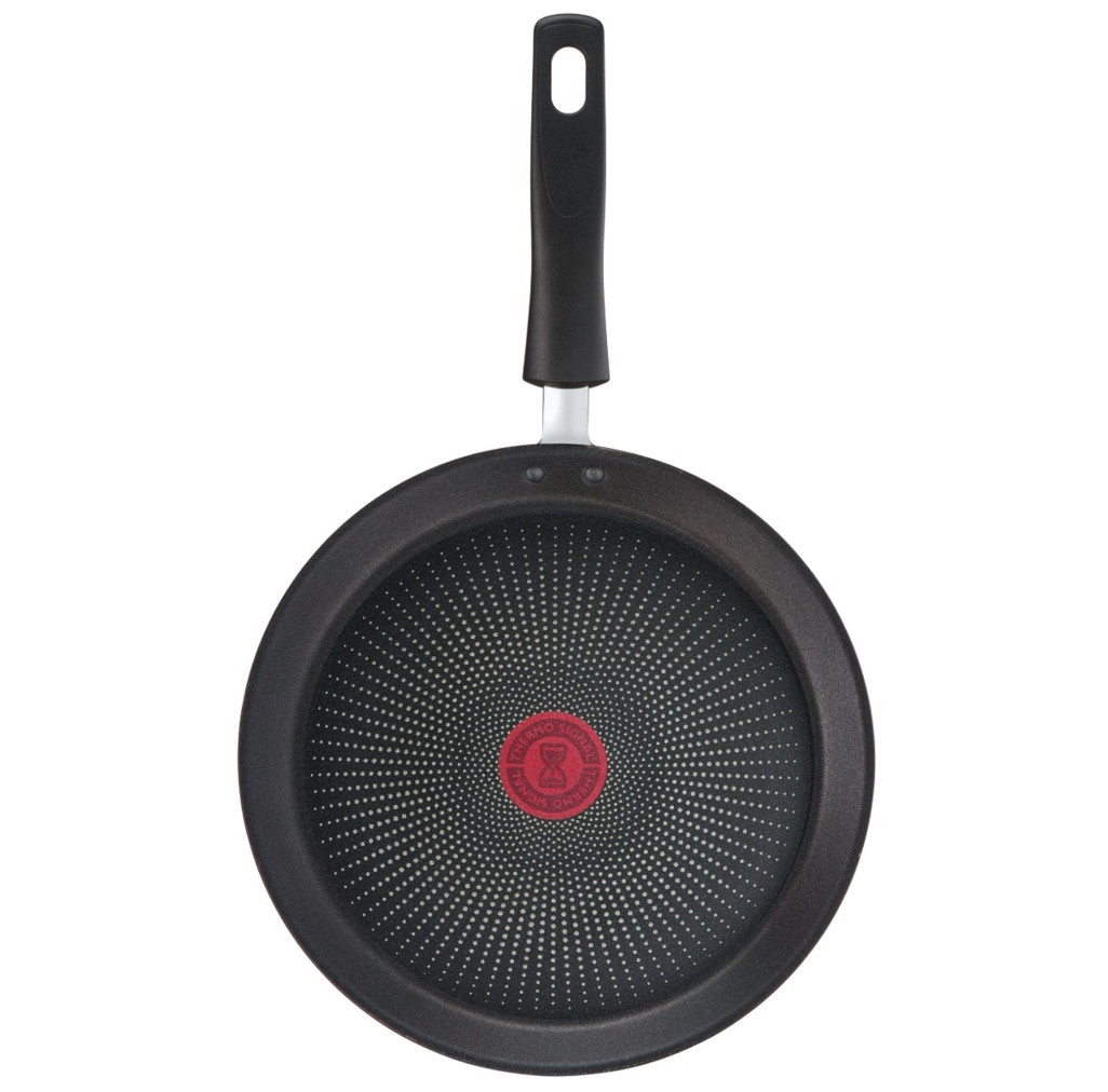 Tigaie pentru clătite Tefal Eco-Respect G2543853, 25 cm, înveliș antiaderent Titanium Pro, Thermo-Signal™, bază Thermo-Fusion™, aluminiu, negru -  Tefal G2543853 imagine 1