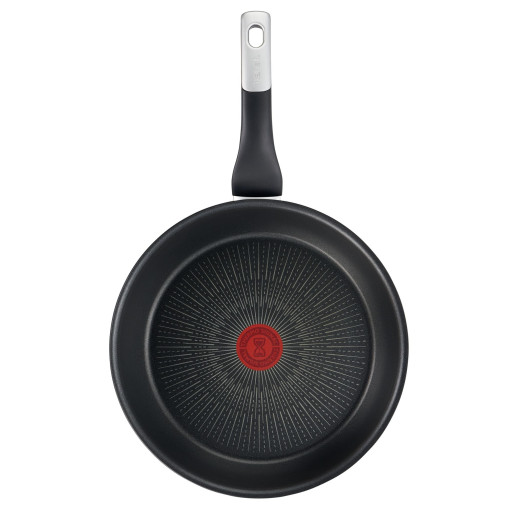 Tigaie Unlimited G2550572, 26 cm, înveliș antiaderent 100% sigur, Titanium Anti-Scratch, Thermo-Signal™, bază Thermo-Fusion™, aluminiu, negru -  Tefal G2550572 imagine