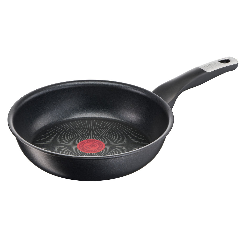 Tigaie Unlimited G2550572, 26 cm, înveliș antiaderent 100% sigur, Titanium Anti-Scratch, Thermo-Signal™, bază Thermo-Fusion™, aluminiu, negru -  Tefal G2550572 imagine 1