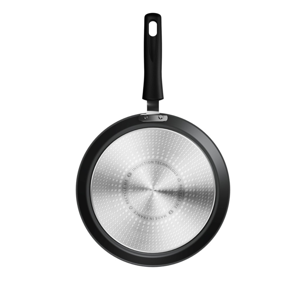 Tigaie pentru clatite Tefal Excellence+ G3303802, 25 cm, invelis antiaderent, tehnologie FUSIONCORE, Thermo-Signal™, maner nituit, aluminiu, inductie, negru -  Tefal G3303802 imagine 1