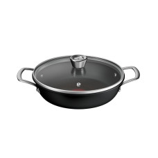 Cratita cu capac Tefal Excellence+ G3308802, 24 cm, invelis antiaderent, tehnologie FUSIONCORE, Thermo-Signal™, manere nituite, aluminiu, inductie, negru G3308802 imagine 27162