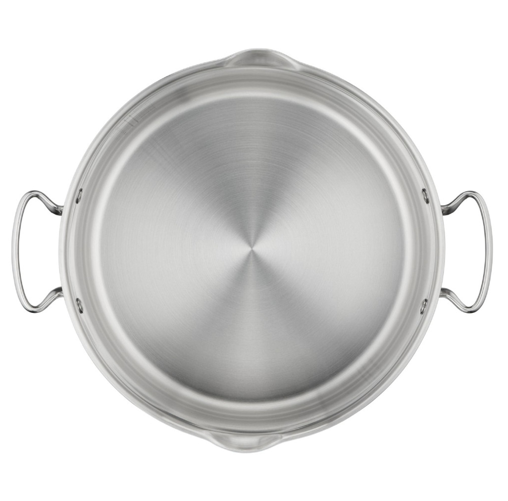 Set de 6 piese Tefal Duetto+ G719S655, oale cu capac de sticla 20 / 24 cm, cratiță cu capac de sticlă 16 cm, inox, inducție, inox, mânere nituite, margini turnare, gradații interioare, argintiu -  Tefal G719S655 imagine 1
