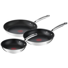 Set de tigăi cu 3 piese Tefal Duetto G732S334 de 20/24/28 cm, inducție, înveliș antiaderent, exterior inox G732S334  imagine 27187