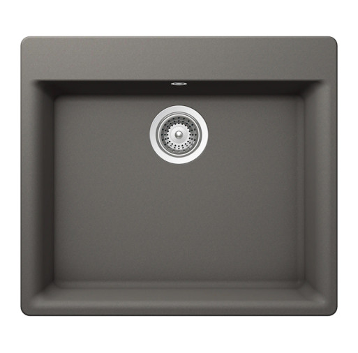 GAXN100SILV Chiuveta bucatarie Schock Galaxy N-100 Cristadur Silverstone 600 x 530 mm, granit, montare pe blat, gri inchis -  SCHOCK GAXN100SILV imagine