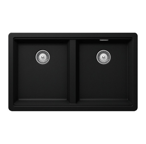 GREN200PURO Chiuveta bucatarie Schock Greenwich N-200 Cristadur Puro 750 x 455 mm, granit, montare pe/sub blat, negru intens -  SCHOCK GREN200PURO imagine