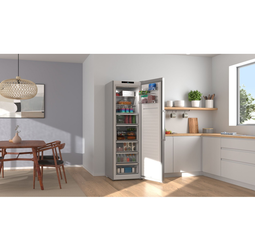 GSN36AICM Seria 6, Congelator independent, 186.2 x 59.5 cm, Oțel inoxidabil Anti-Amprentă - BOSCH GSN36AICM imagine 1