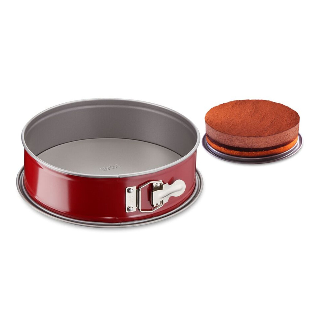 Formă de copt DeliBake J1641474, antiaderentă, rotundă, 27 cm, oțel carbon, roșu -  Tefal J1641474 imagine 1