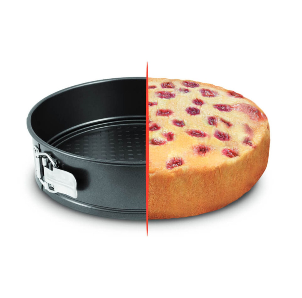 Formă rotundă pentru copt Tefal Easybake J1741274, 24 cm, margini detașabile, înveliș antiaderent, gri -  Tefal J1741274  imagine 1