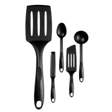 Set de 5 piese Tefal Bienvenue K001A504, rezistent la temperaturi înalte, nylon cu 15% fibră de sticlă, negru K001A504 imagine 27257