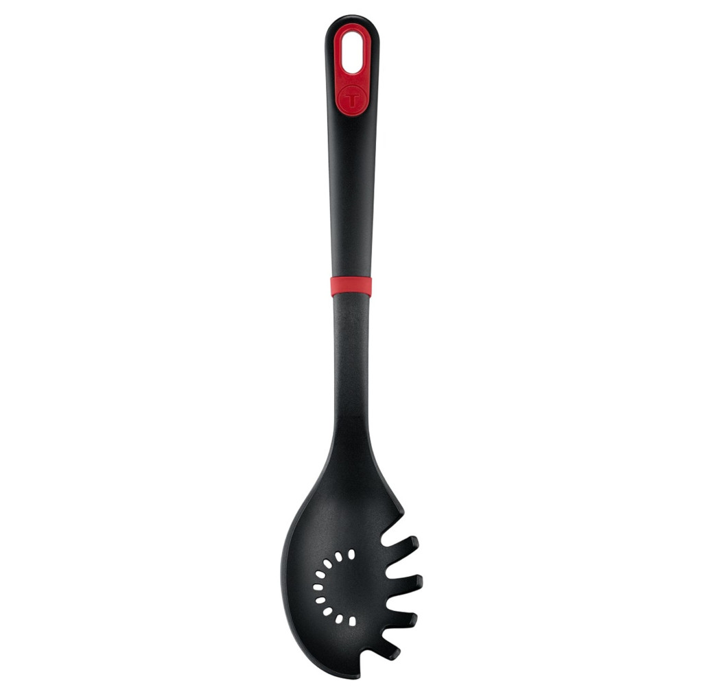 Lingura pentru paste Tefal Ingenio+ K1980234, plastic, rezistenta la temperaturi inalte, compatibilitate cu masina de spalat vase, negru & rosu -  Tefal K1980234 imagine 1