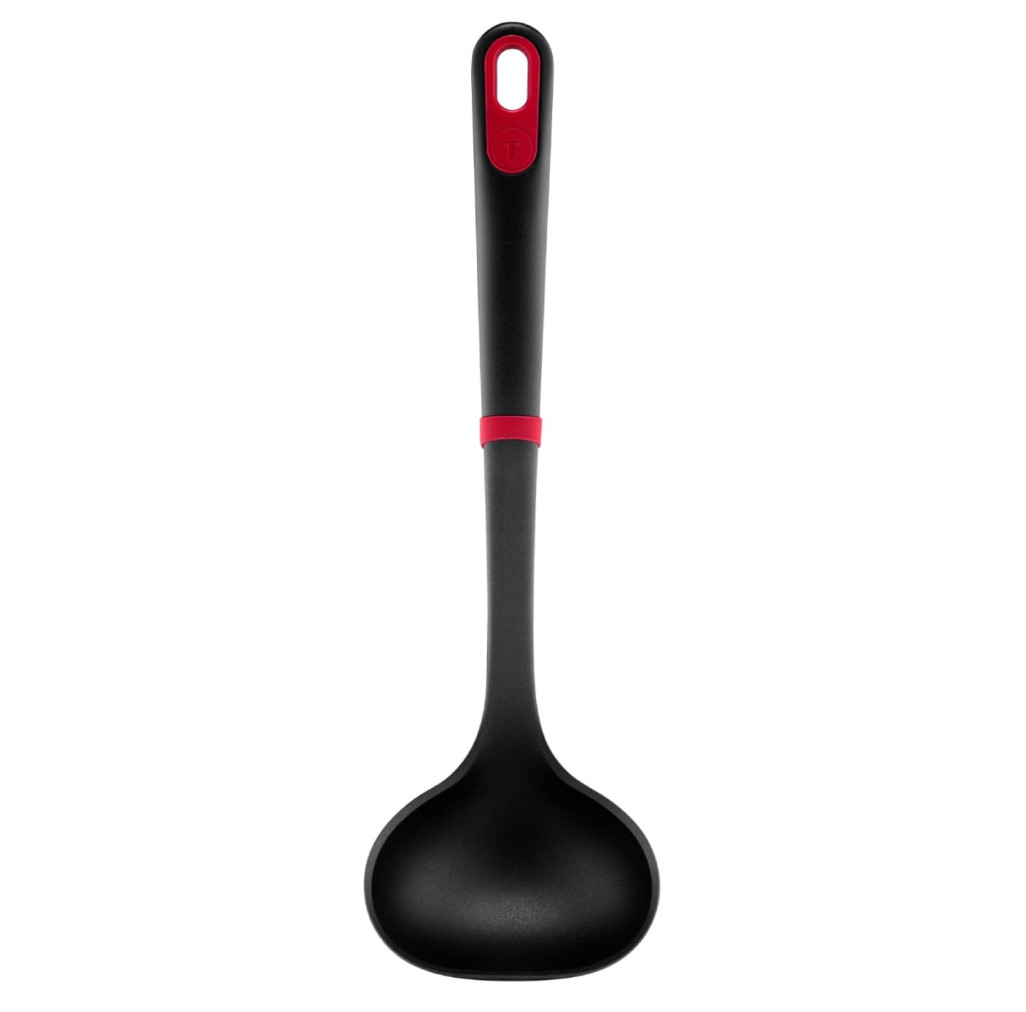 Polonic Tefal Ingenio+ K1980434, rezistenta la temperaturi inalte, compatibilitate cu masina de spalat vase, plastic, negru & rosu -  Tefal K1980434 imagine 1
