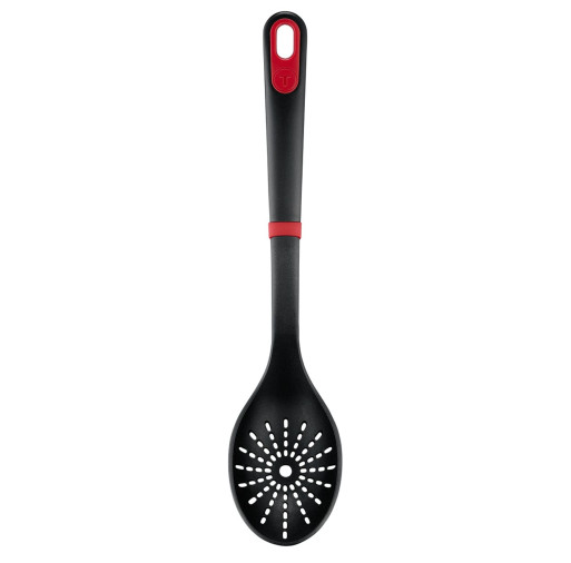 Lingura pentru strecurat Tefal Ingenio K1980634, rezistenta la temperaturi inalte, compatibilitate cu masina de spalat vase, plastic, negru & rosu -  Tefal K1980634 imagine