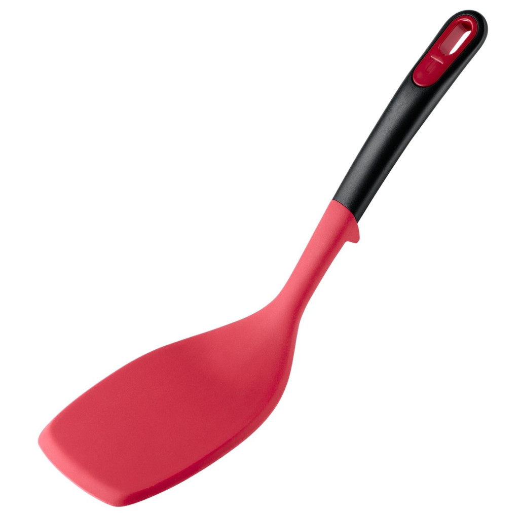 Spatula flexibila Tefal Ingenio+ K1984834, rezistenta la temperaturi inalte, compatibilitate cu masina de spalat vase, silicon, rosu & negru -  Tefal K1984834 imagine 1