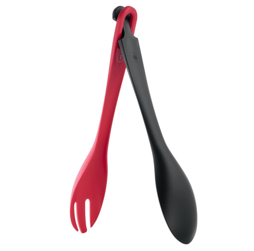 Cleste pentru salata Tefal Ingenio+ K1991434, plastic, sistem de blocare, design stivuibil, compatibilitate cu masina de spalat vase, negru & rosu -  Tefal K1991434 imagine