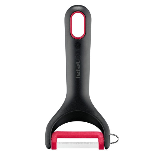 Accesoriu pentru decojit legume si fructe Tefal Ingenio K1992134, lama rotativa, inox, capac de protectie, negru & rosu -  Tefal K1992134 imagine