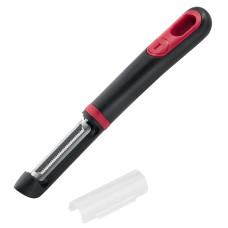 Accesoriu pentru decojit legume si fructe Tefal Ingenio K1994034, lama zimtata, inox, capac de protectie, negru & rosu K1994034 imagine 27243
