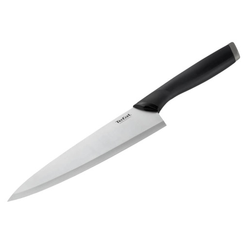 Cuțitul bucătarului Tefal Comfort K2213244, 20 cm, lamă inox, mâner ergonomic, argintiu & negru -  Tefal K2213244 imagine