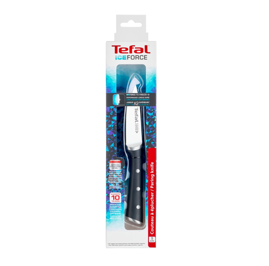 Cuțit pentru decojit Ice Force K2320514, tehnologie Ice Force, performanță sporită, design elegant, 9 cm, inox -  Tefal K2320514 imagine 1