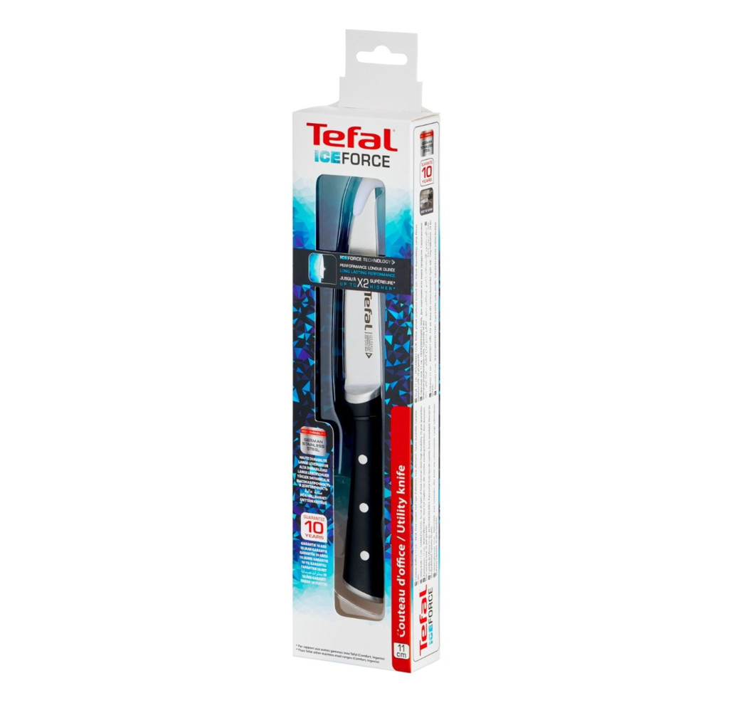 Cuțit universal Ice Force K2320914, tehnologie Ice Force, performanță sporită, design elegant, 11 cm, inox -  Tefal K2320914 imagine 1