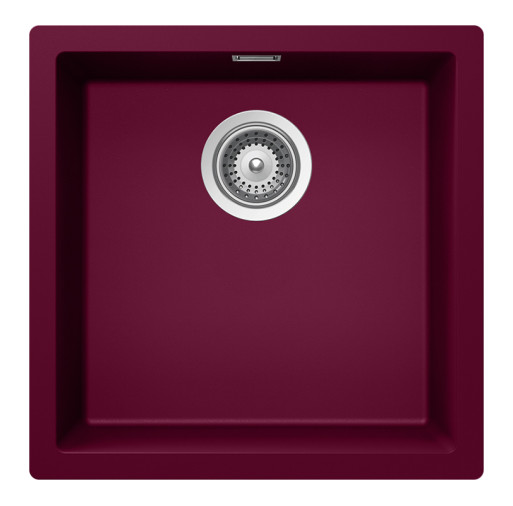 KAIN100BERR Chiuveta bucatarie Schock Kaia N-100 Cristadur Berry, granit compozit, purpuriu roz, 456 x 456 mm, montare pe/sub/la nivelul blatului -  SCHOCK KAIN100BERR imagine