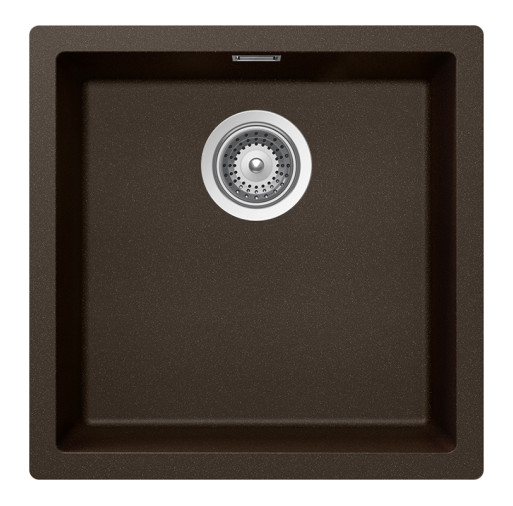 KAIN100BRON Chiuveta bucatarie Schock Kaia N-100 Cristadur Bronze, granit compozit, maro bronz, 456 x 456 mm, montare pe/sub/la nivelul blatului -  SCHOCK KAIN100BRON imagine