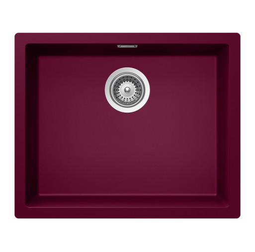 KAIN100LBERR Chiuveta bucatarie Schock Kaia N-100L Cristadur Berry, granit compozit, purpuriu roz, 556 x 456 mm, montare pe/sub/la nivelul blatului -  SCHOCK KAIN100LBERR imagine