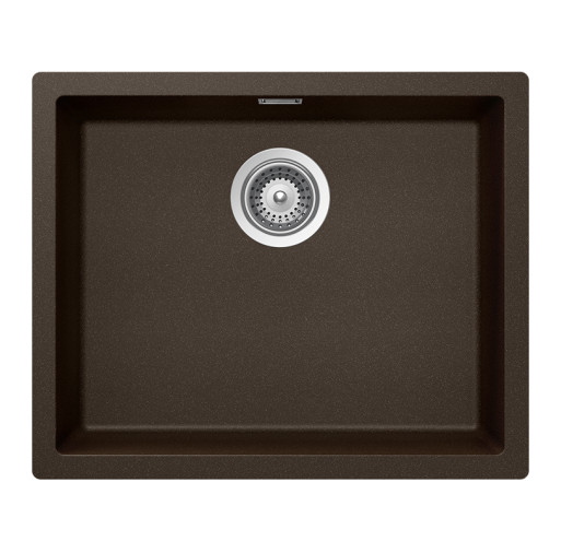 KAIN100LBRON Chiuveta bucatarie Schock Kaia N-100L Cristadur Bronze, granit compozit, maro bronz, 556 x 456 mm, montare pe/sub/la nivelul blatului -  SCHOCK KAIN100LBRON imagine