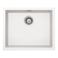 KAIN100LPOLA Chiuveta bucatarie Schock Kaia N-100L Cristadur Polaris, granit compozit, alb polar, 556 x 456 mm, montare pe/sub/la nivelul blatului KAIN100LPOLA imagine 28074