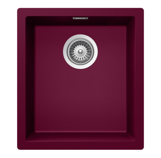 KAIN100SBERR Chiuveta bucatarie Schock Kaia N-100S Cristadur Berry, granit compozit, purpuriu roz, 406 x 456 mm, montare pe/sub/la nivelul blatului -  SCHOCK KAIN100SBERR imagine