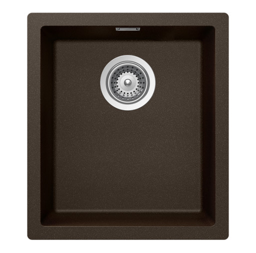 KAIN100SBRON Chiuveta bucatarie Schock Kaia N-100S Cristadur Bronze, granit compozit, maro bronz, 406 x 456 mm, montare pe/sub/la nivelul blatului -  SCHOCK KAIN100SBRON imagine
