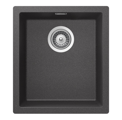 KAIN100SSTON Chiuveta bucatarie Schock Kaia N-100S Cristadur Stone, granit compozit, gri piatra, 406 x 456 mm, montare pe/sub/la nivelul blatului -  SCHOCK KAIN100SSTON imagine