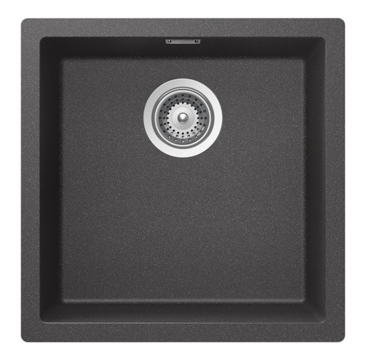 KAIN100STON Chiuveta bucatarie Schock Kaia N-100 Cristadur Stone, granit compozit, gri piatra, 456 x 456 mm, montare pe/sub/la nivelul blatului -  SCHOCK KAIN100STON imagine