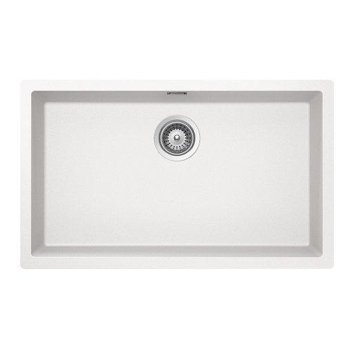 KAIN100XLPOLA Chiuveta bucatarie Schock Kaia N-100XL Cristadur Polaris, granit compozit, alb polar, 756 x 456 mm, montare pe/sub/la nivelul blatului -  SCHOCK KAIN100XLPOLA imagine