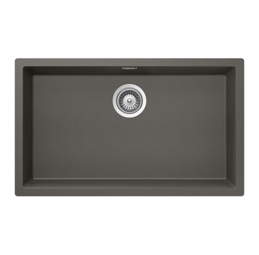 KAIN100XLSILV Chiuveta bucatarie Schock Kaia N-100XL Cristadur Silverstone, granit compozit, gri inchis, 756 x 456 mm, montare pe/sub/la nivelul blatului -  SCHOCK KAIN100XLSILV imagine