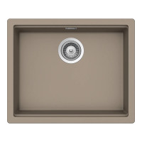 KIRN100LTWIL Chiuveta bucatarie Schock Kiruna N-100L Cristadur Green Line Twilight 556 x 456 mm, compozit granit, montare pe/sub blat, gri taupe KIRN100LTWIL imagine 28097