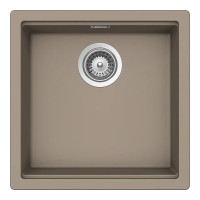 KIRN100TWIL Chiuveta bucatarie Schock Kiruna N-100 Cristadur Green Line Twilight 456 x 456 mm, compozit granit, montare pe/sub blat, gri taupe KIRN100TWIL imagine 28092
