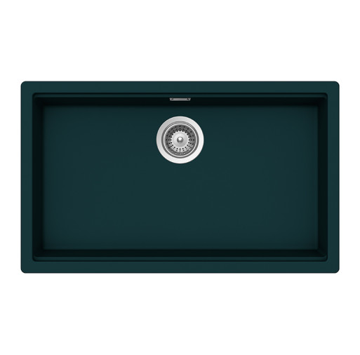 KIRN100XLIVY Chiuveta bucatarie Schock Kiruna N-100XL Cristadur Green Line Ivy 756 x 456 mm, compozit granit, montare pe/sub blat, verde inchis intens -  SCHOCK KIRN100XLIVY imagine