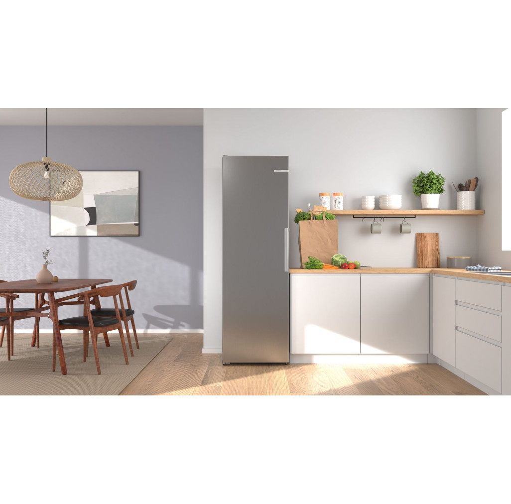 KSN36VLDG Seria 4, Frigider independent, 186.2 x 59.5 cm, Inox Look - BOSCH KSN36VLDG imagine 1