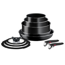 Set 10 piese Ingenio Easy Cook & Clean Tefal L1539053, mânere detașabile, 16-28cm, aluminiu, negru L1539053 imagine 27128