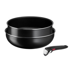 Set 3 piese TEFAL Ingenio Easy Cook & Clean L1539153, 3 piese, 24-26cm, aluminiu, negru L1539153 imagine 27142