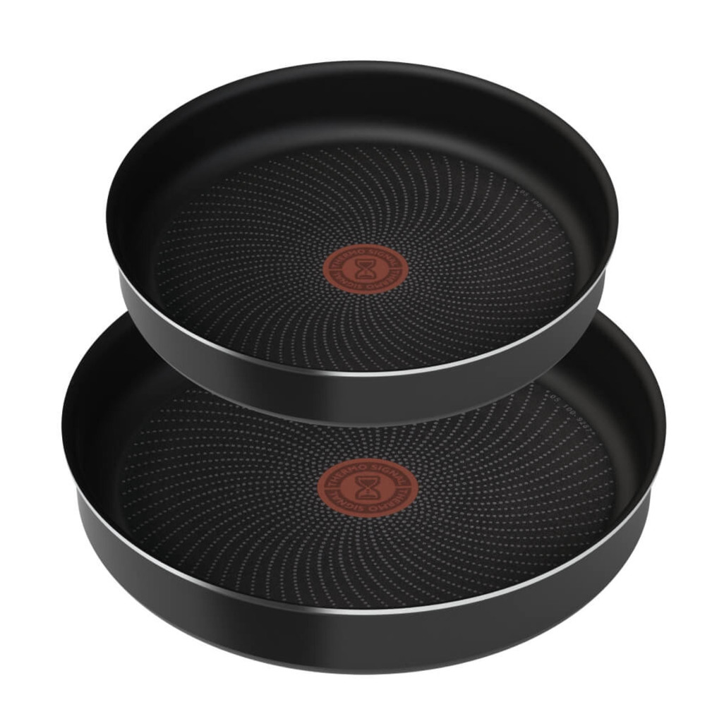 Set de 3 piese Tefal Ingenio Generous Cook L3129053, tigaie de 22/26 cm, mâner detașabil, indicator Thermo Signal, înveliș antiaderent Titanium -  Tefal L3129053 imagine 1