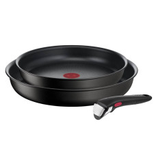 Set de 3 piese Tefal Ingenio Eco Resist L3979102, tigaie de 24/28 cm, mâner detașabil, înveliș antiaderent Titanium Anti-Scratch, indicator Thermo-Signal™, compatibil cu inducția L3979102 imagine 27137