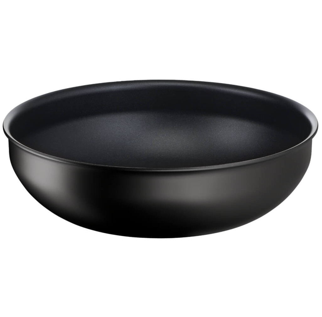 Set de 2 piese Tefal Ingenio Eco Resist L3979302, tigaie wok 26 cm, mâner detașabil, indicator Thermo Signal, înveliș antiaderent Titanium Anti-Scratch, compatibil cu inducția, negru -  Tefal L3979302  imagine 1