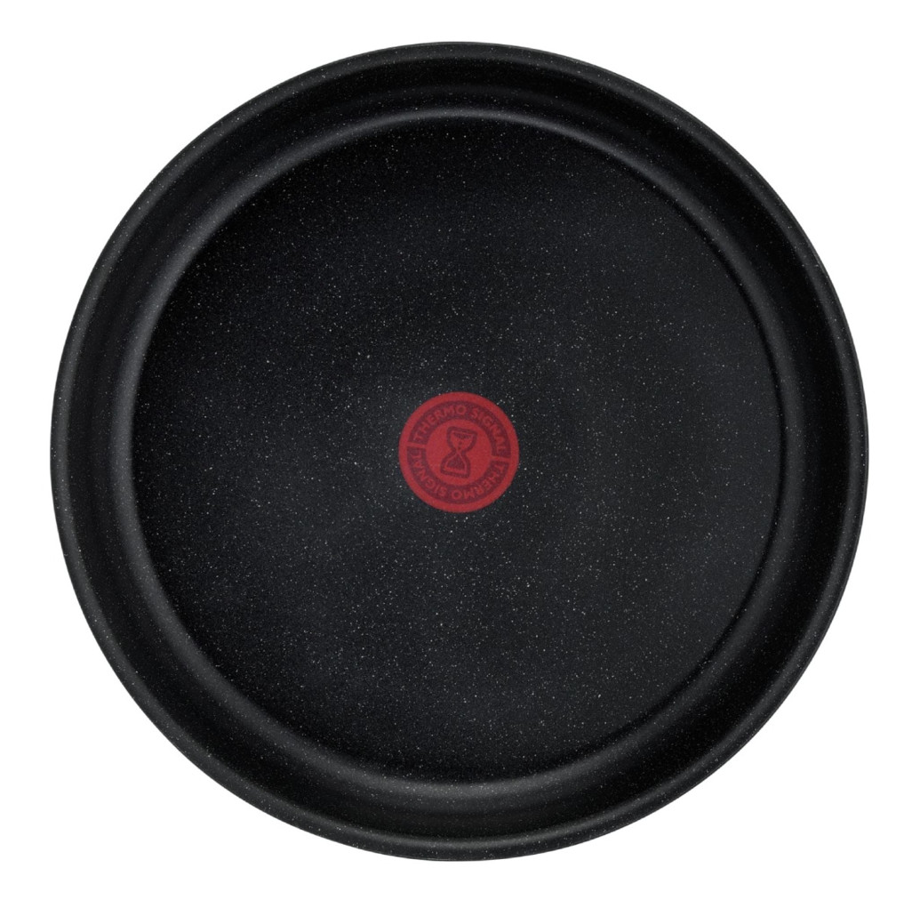 Set de 5 piese Tefal Ingenio Black Stone L3998953, tigaie 22/28 cm, cratita 16/20 cm, maner detasabil, invelis antiaderent Mineralia+, indicator Thermo-Signal™, inductie, negru -  Tefal L3998953 imagine 1