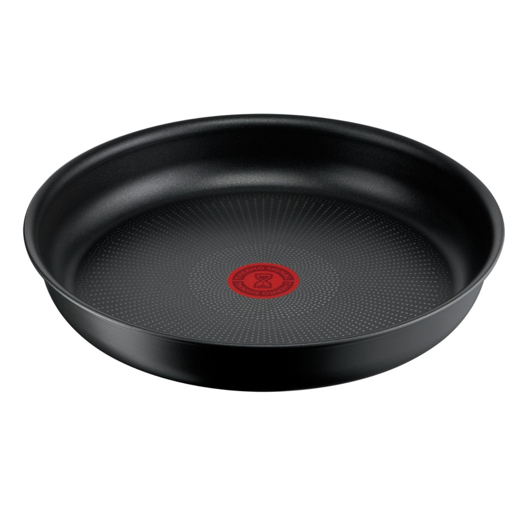 Set de 3 piese Tefal Ingenio Ultimate L7649343, tigaie 22/26 cm, maner detasabil, invelis antiaderent Titanium, indicator Thermo-Signal™, baza Thermo-Fusion™+, inductie, negru -  Tefal L7649343 imagine 1